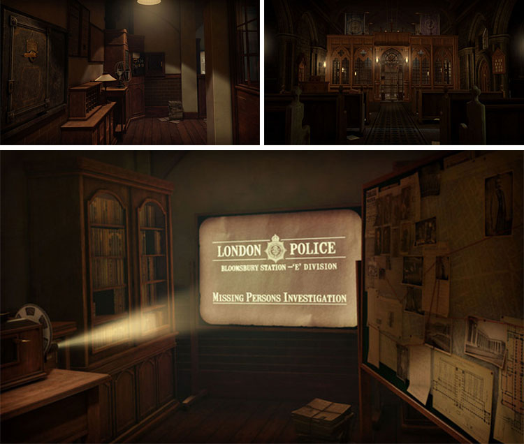جلوه ای از برخی از اتاق ها در بازی Th Room VR