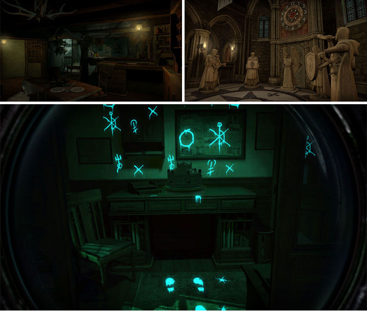 نمونه از طراحی جلوه های ویژه و فضاسازی در بازی The Room VR