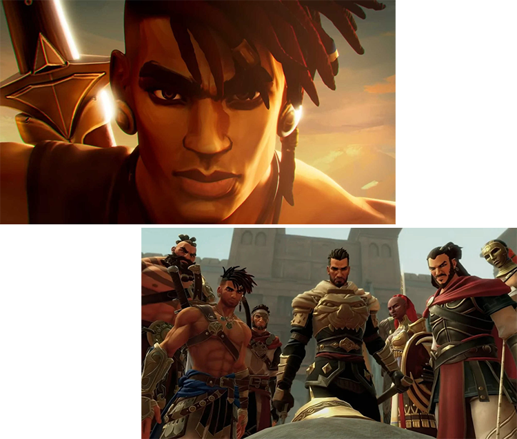 تصویر سارگون در کنار برادران هم رزم اش در بازی Prince of Persia