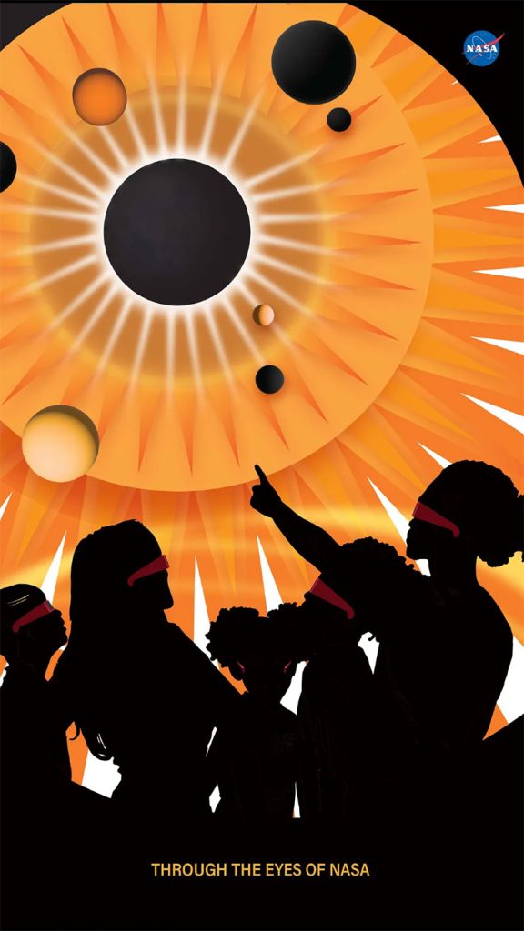 پوسترهای ناسا، برای خورشیدگرفتگی اثر کریستن پرین