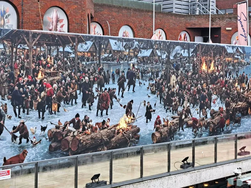 دیوارنگاره‌ کریسمس لندن؛ هوش مصنوعی بدون طراح