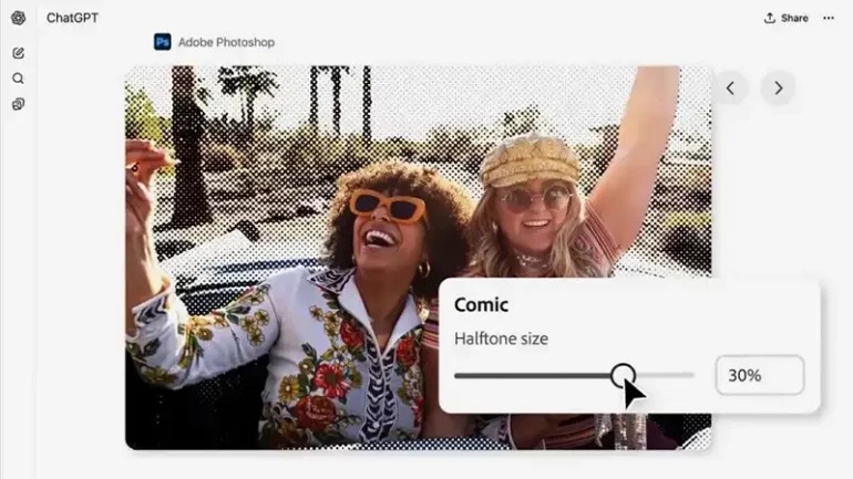 فتوشاپ در ChatGPT