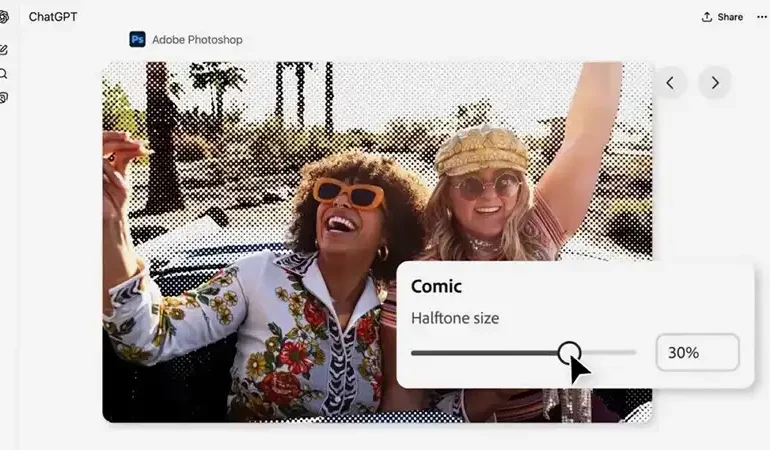 فتوشاپ در ChatGPT