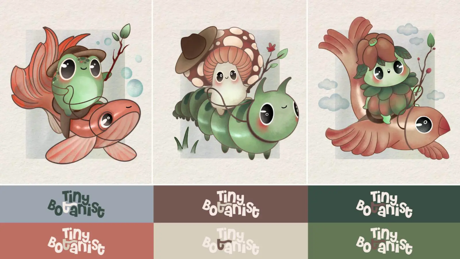 هویت بصری برند کودک Tiny Botanist