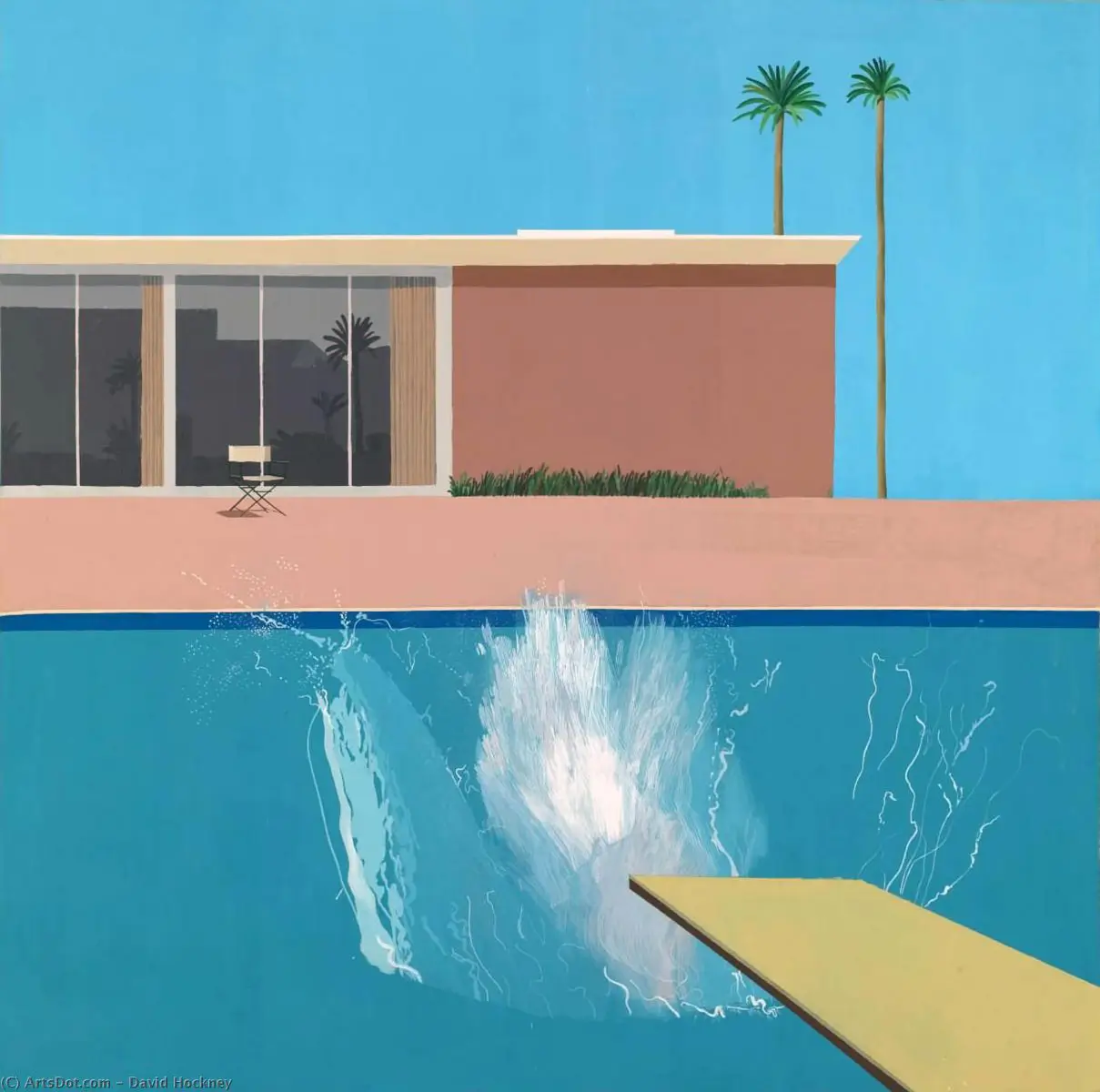 تابلوی A Bigger Splash اثر دیوید هاکنی
